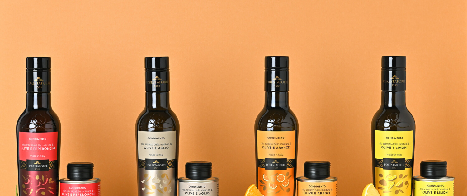 Fotografia pubblicitaria olio extravergine di oliva aromatizzato