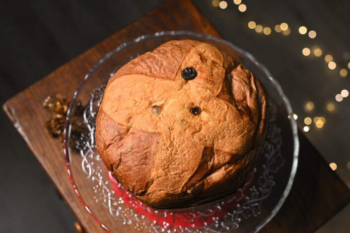 Fotografia panettone artigianale natalizio